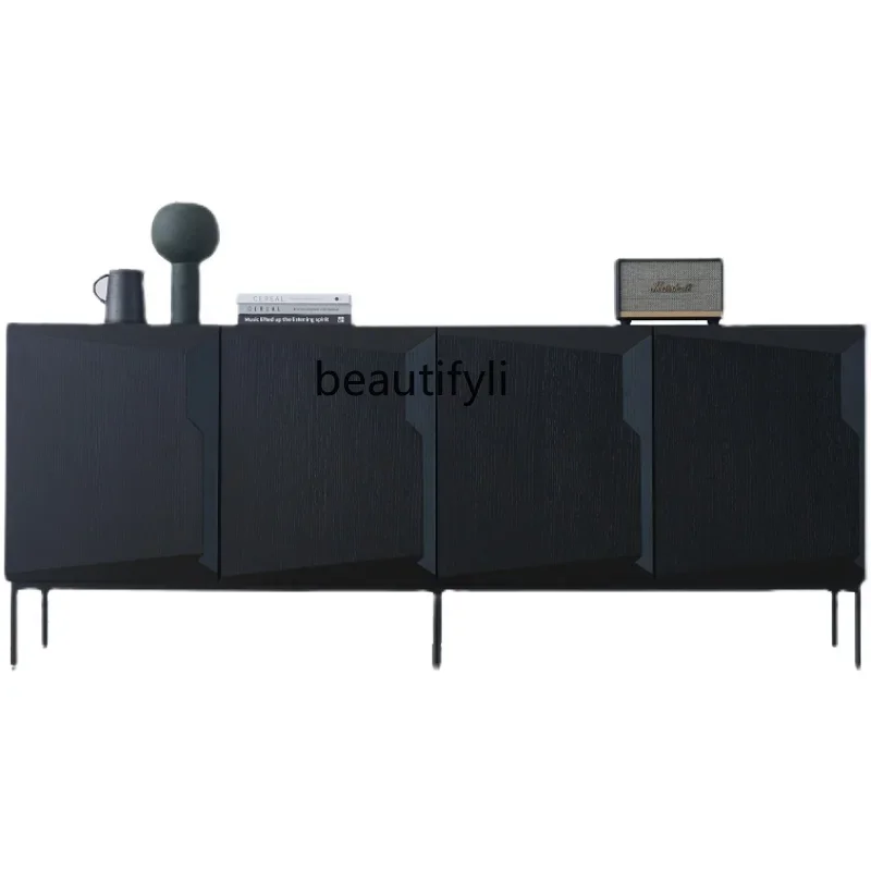 

Nordic Solid Wood Sideboard Locker Entrance Cabinet Modern Light Luxury Decoration Tea Cabinet