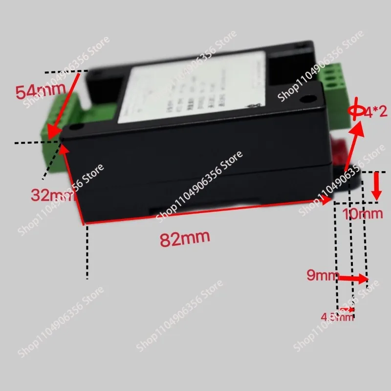 PT100 module, temperature transmitter, 0.01°C high precision, RS485 TT724BX