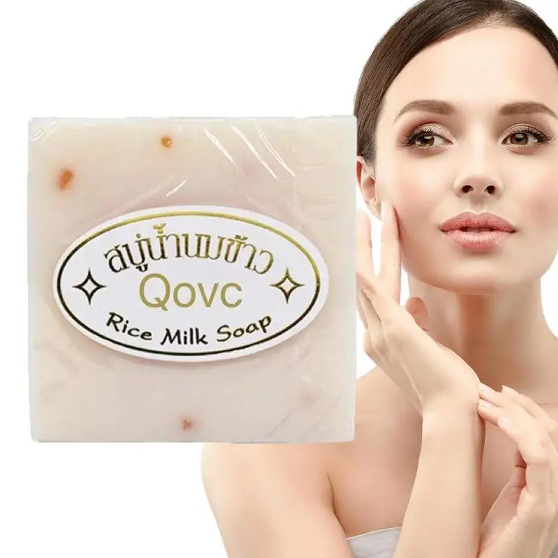 Jabón de leche hecho a mano, jabón de arroz, blanqueador de leche, jabón de leche de arroz de Tailandia, productos de limpieza de caras corporales