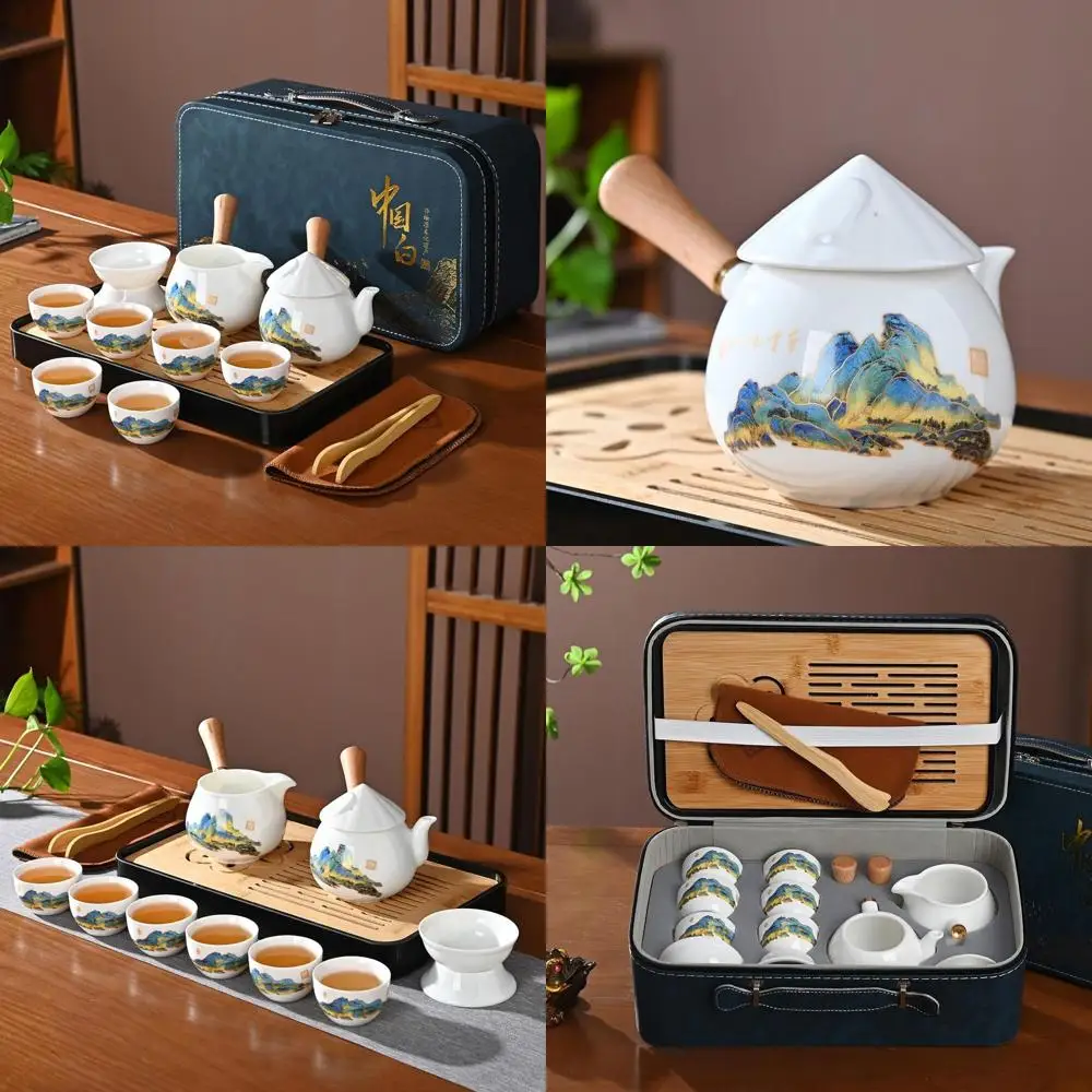 

Traditional Chinese Gongfu Tea Set with 6 Cups for Adults, QLJS Siandle6 Style