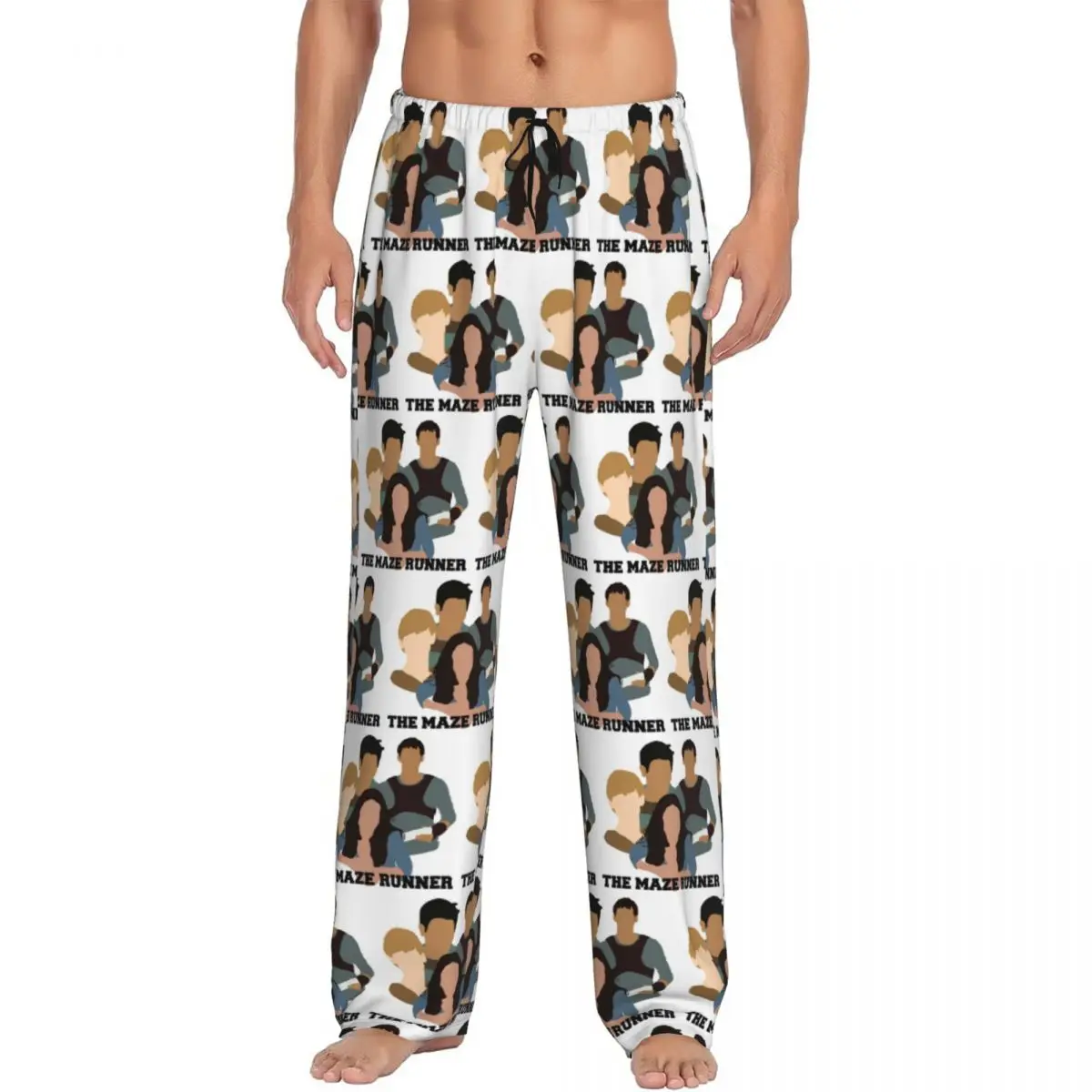 

Custom The Maze Runner Pajama Pants Men Sleepwear Sleep Lounge Bottoms with Pockets