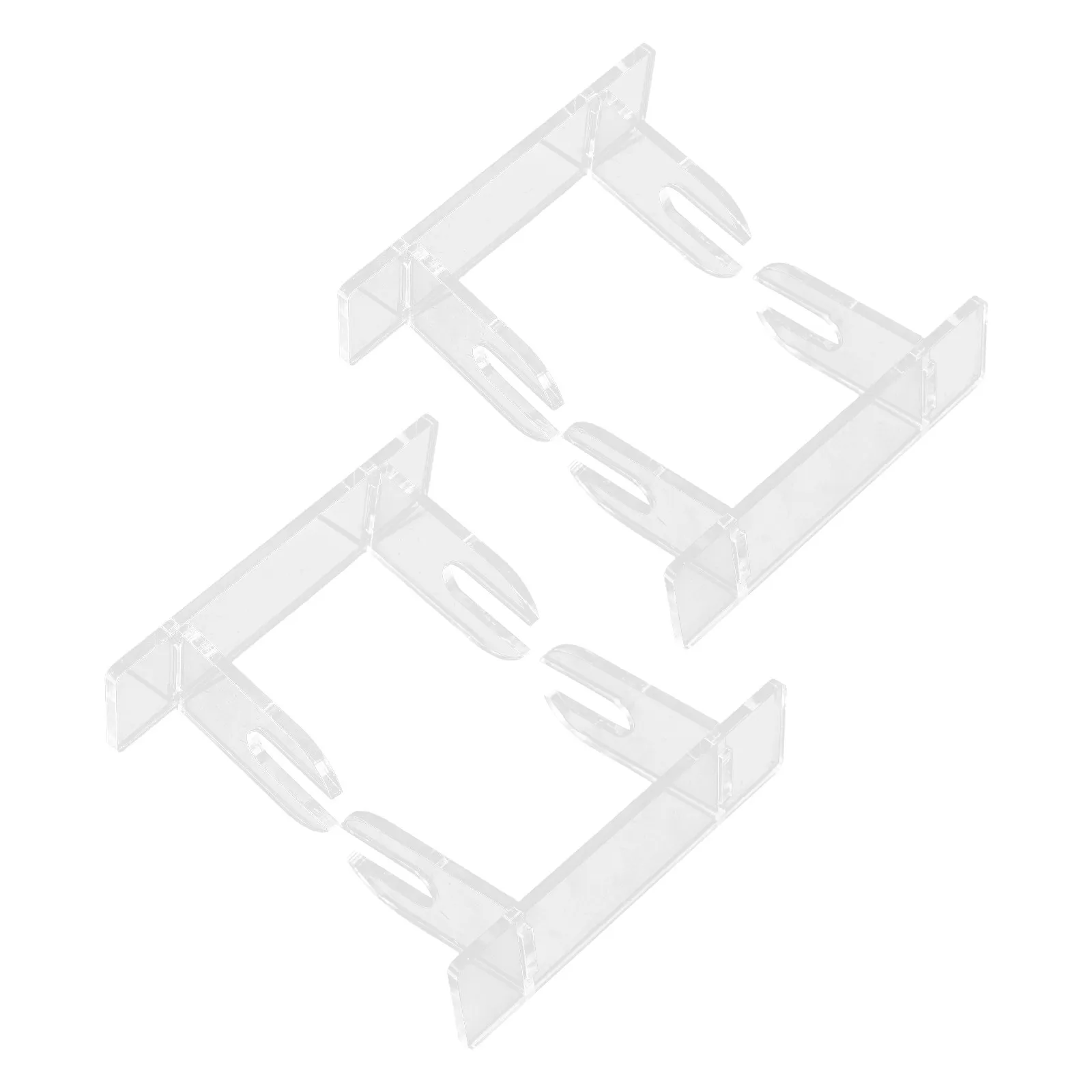 4Pcs Acrylic Fan Display Stand Clear Transparent Holder Groove Stable Desktop Base Japanese Chinese Folding Hand Fan Organizer