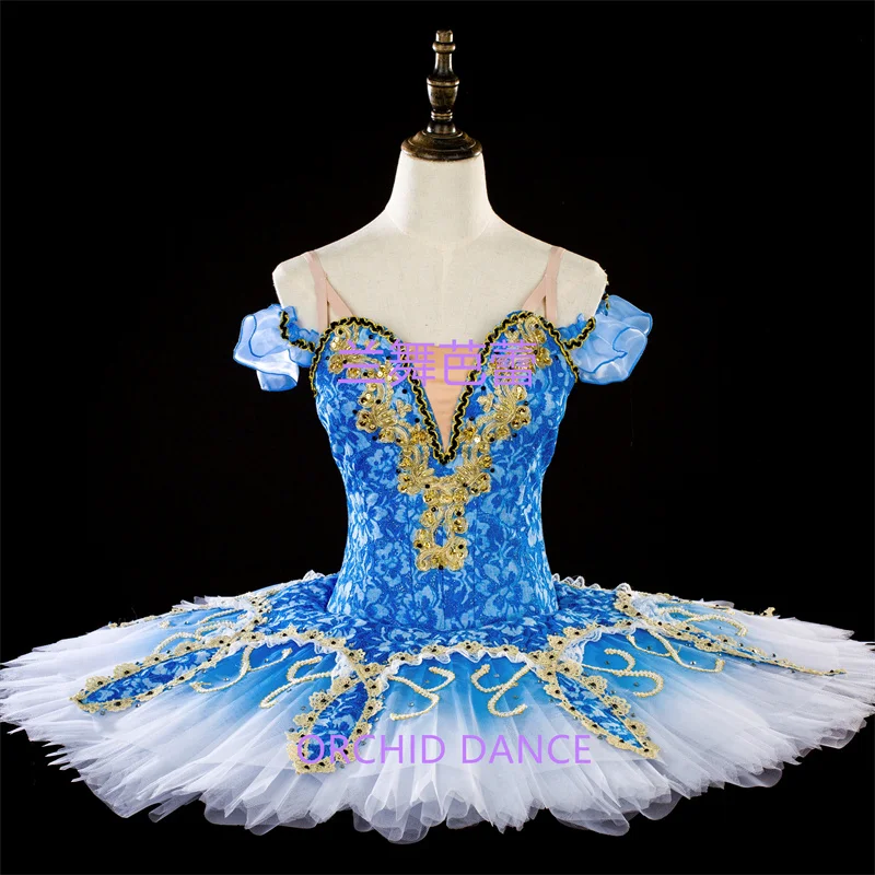 

Classical Professional High Quality Women Competition Performance Wear Girls Swan Lake Blue Ballet Tutu Costumes