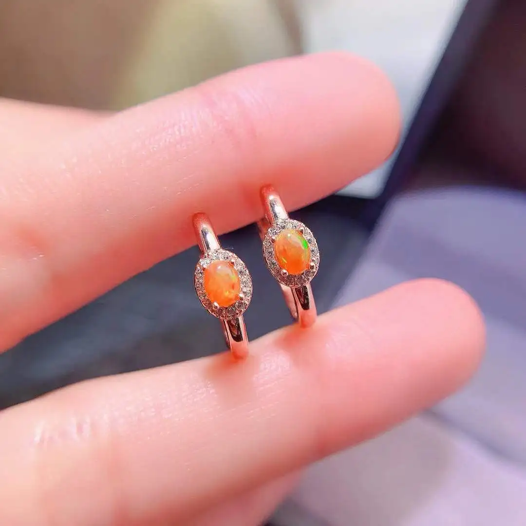 

Most Popular Natural Real Opal Earring 925 Sterling Silver Women earrings