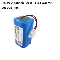 New Rechargeable For ILIFE Battery 14.8V 2800mAh robotic vacuum cleaner accessories parts for Chuwi ilife A4 A4s A6