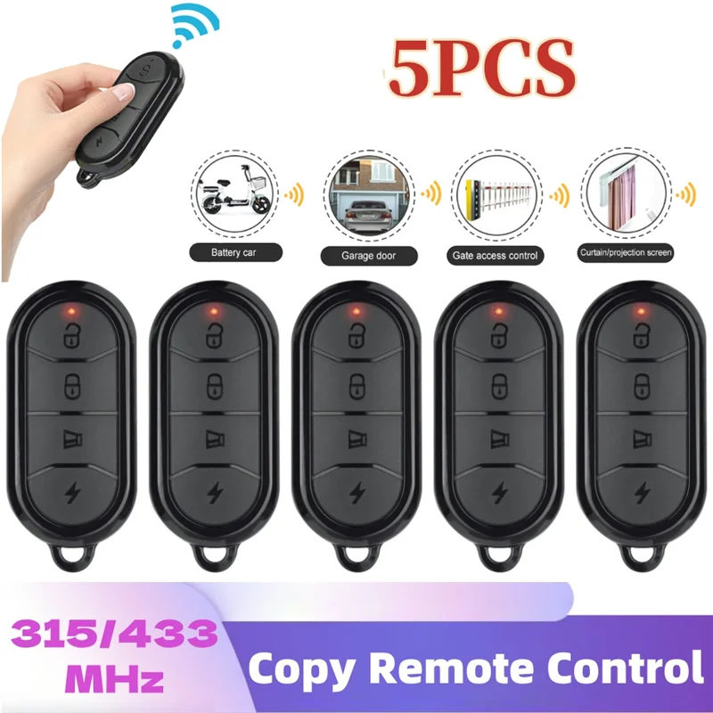 【Home-Tools!】Universal Clone Remote Control 4-Button Key Fob Duplicator Replacement For Home Garage Door Opener 315 Mhz