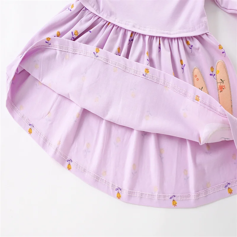 Jumping Meters 2-7 Bunny Princess Girls Dresses Fairy Tale Cotton Long Sleeve Children\'s Clothes Party Fashion Kids Frocks