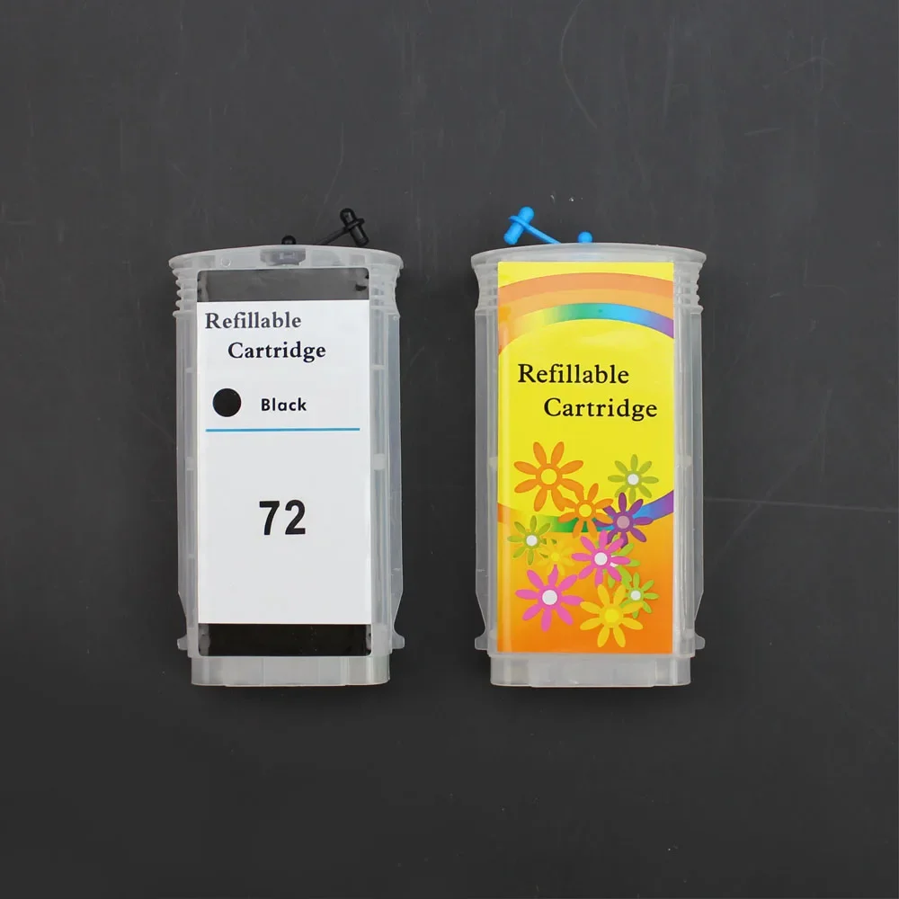 130mlx6pcs For HP72 Refillable Ink Cartridge For HP Designjet T610 T770 T790 T1100 T1120 T1200 T1300 Printer With ARC Chip