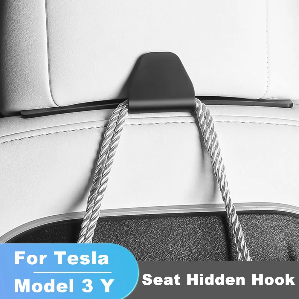 سيارة مسند الرأس بالمقعد هوك قدرة تحمل قوية السيارات السحابة كليب مخفي سيارة المقعد الخلفي حامل مُنظِم ل تسلا نموذج 3 Y
