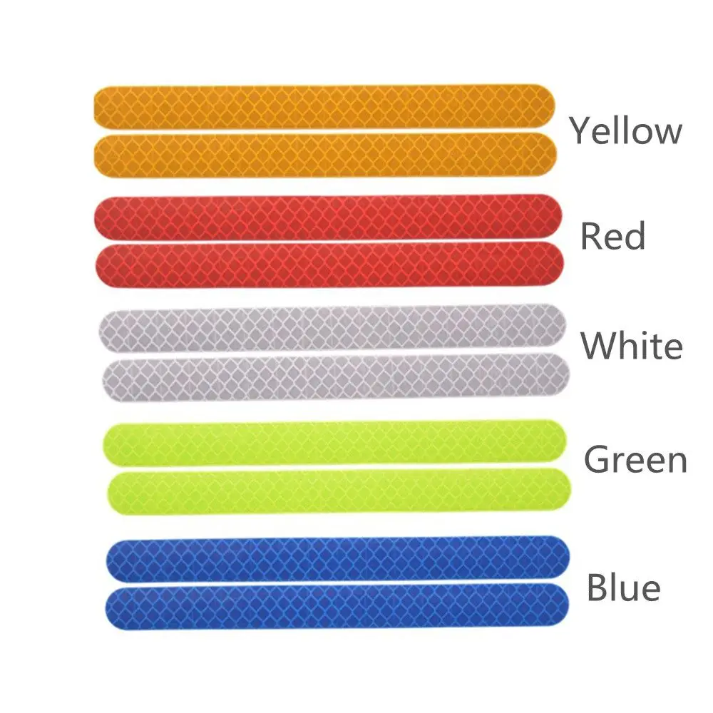 Reflective Car Stickers Safety Warning Strip Tape Anti-Collision Self Adhesive Waterproof Rearview Motorcycle Mirror Accessories