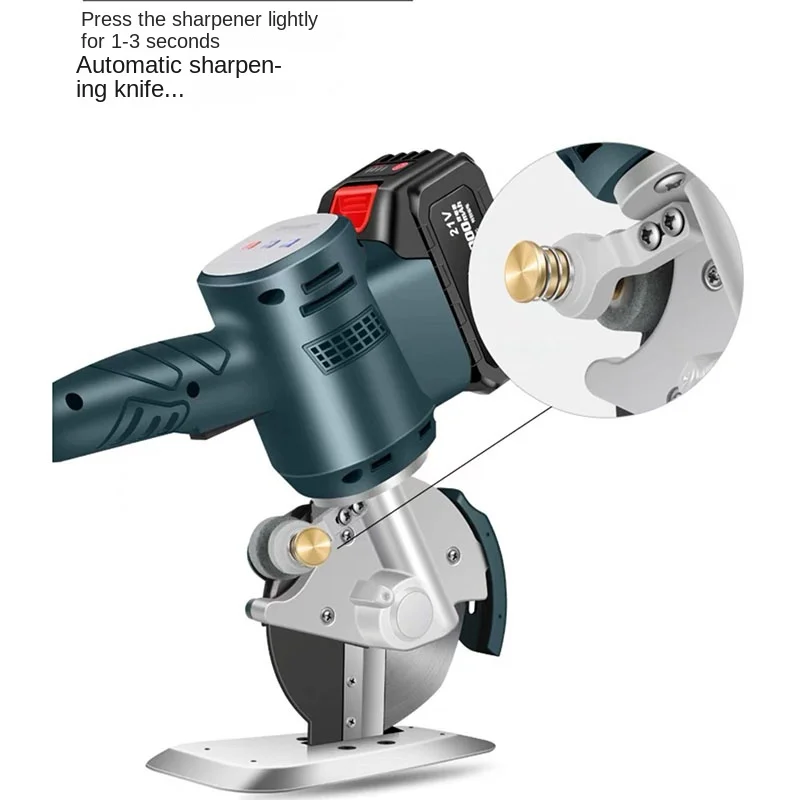 Imagem -05 - Tesoura de Bateria de Lítio Portátil Tapete Portátil Elétrico Corte de Couro Máquina de Corte de Pano Afiação Roundutomatic