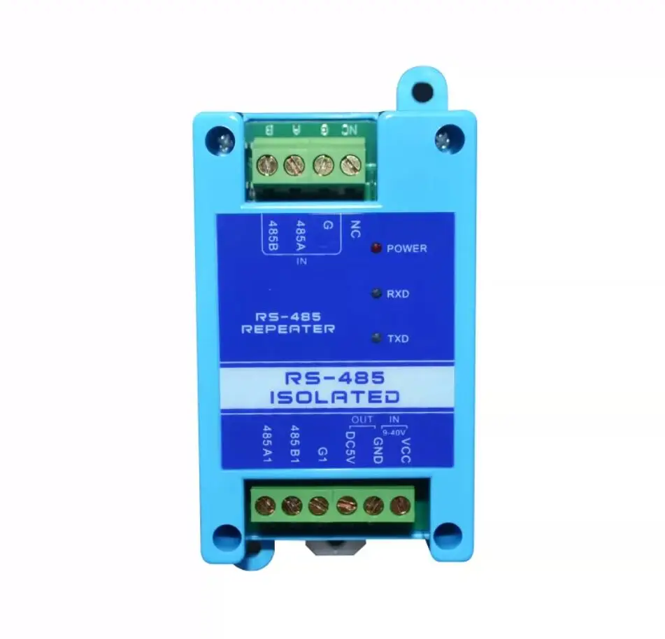 Industrial Grade 3-Terminal Fully Isolated RS485  Repeater Lightning Protection Signal Amplification Anti-interference Extender