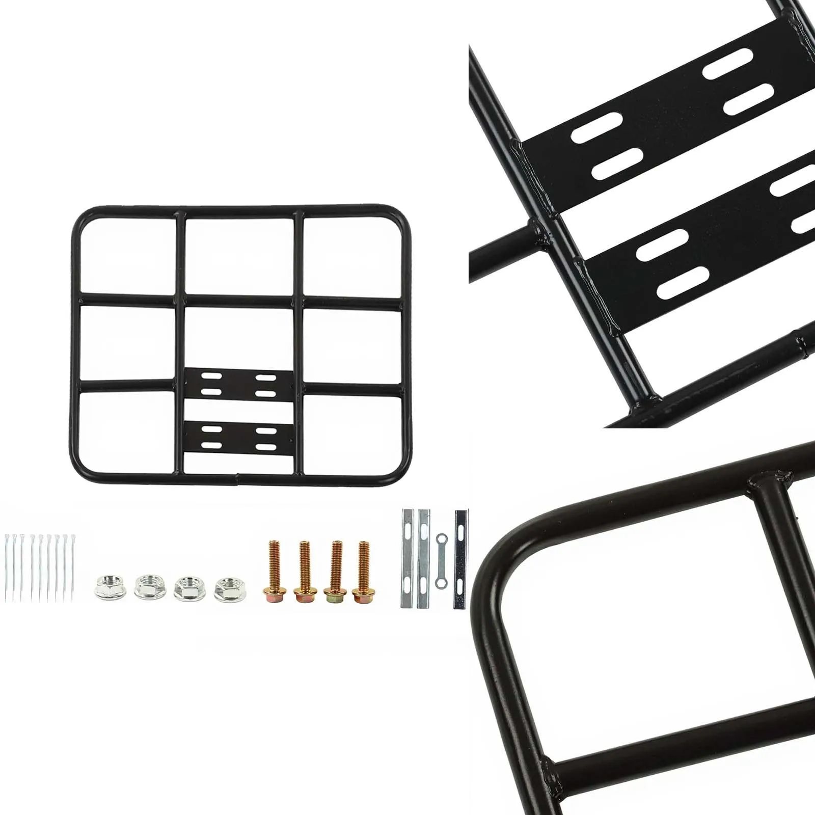 Electric Vehicle Food Delivery Rack Mounting Bracket 53x43cm Flat Base With Straps For E Bike Equipment Parts