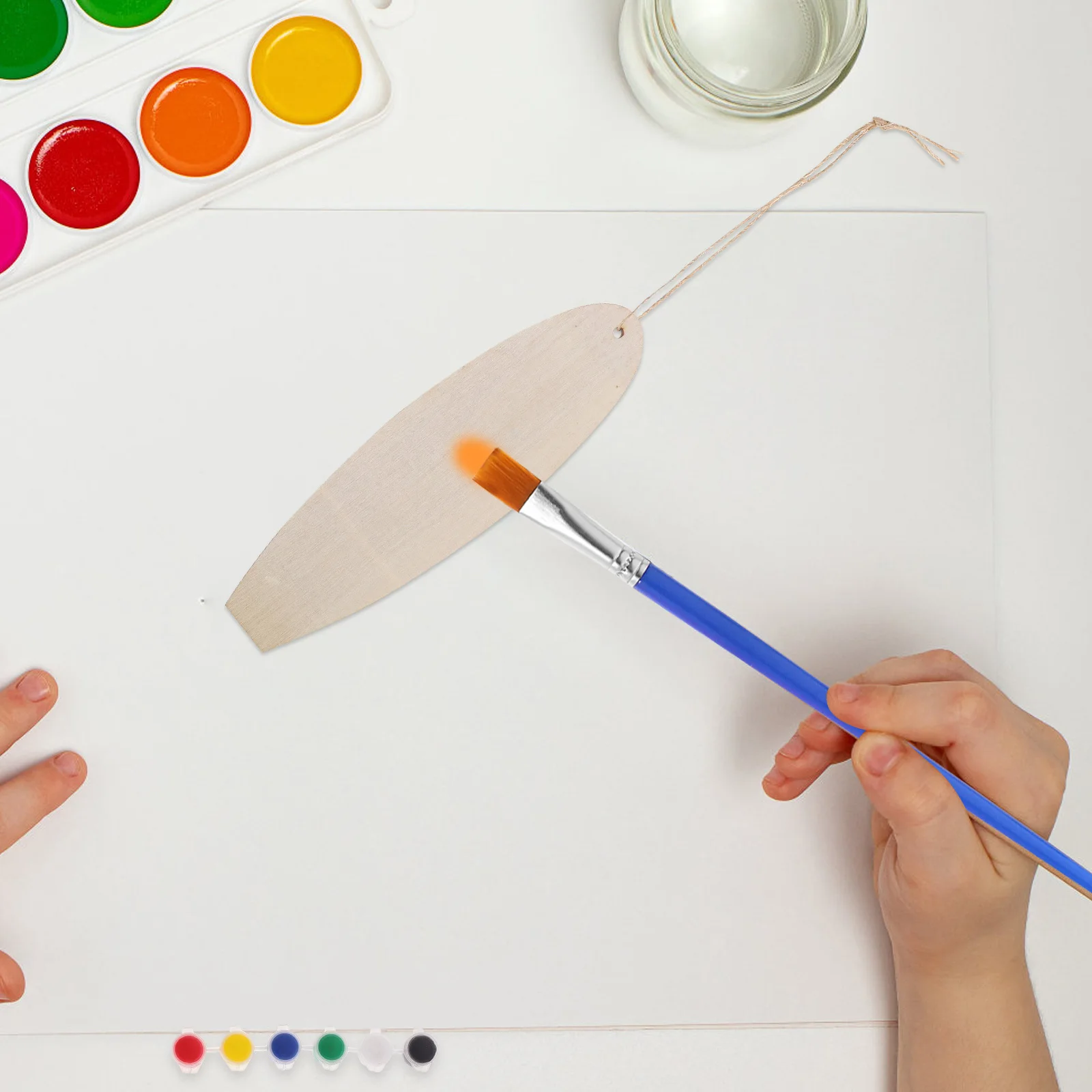 

30pcs Colorful Wooden Surfboard Cutouts Diy Craft Blank For Painting Beach Wall Decoration Plaque Coastal Hanging Ornament