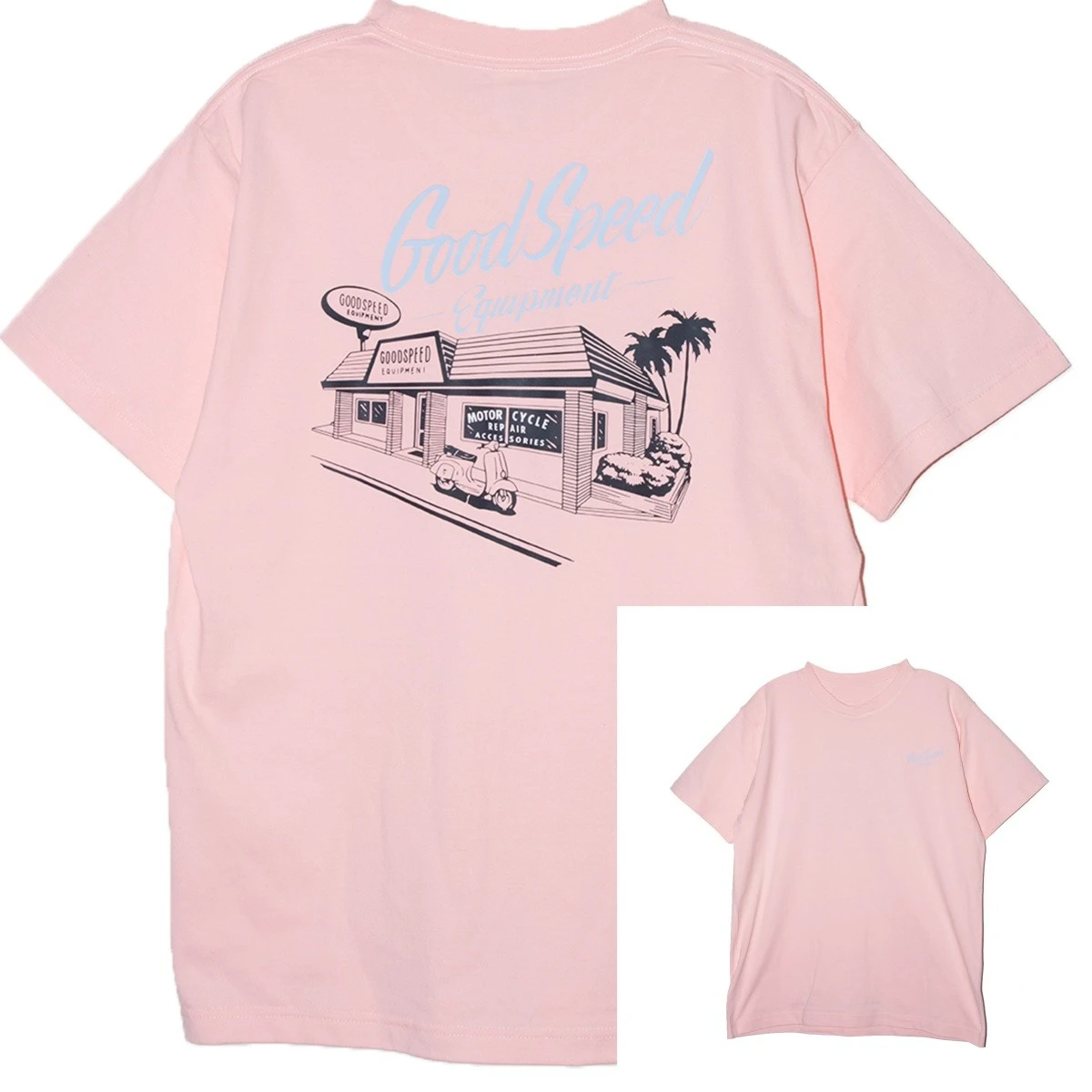 GSD Yokohama Local Brand Motorcycle Ves 2026 Pa Retro Summer Short-sleeved Loose Neutral and Versatile Cotton Round-neck T-shirt