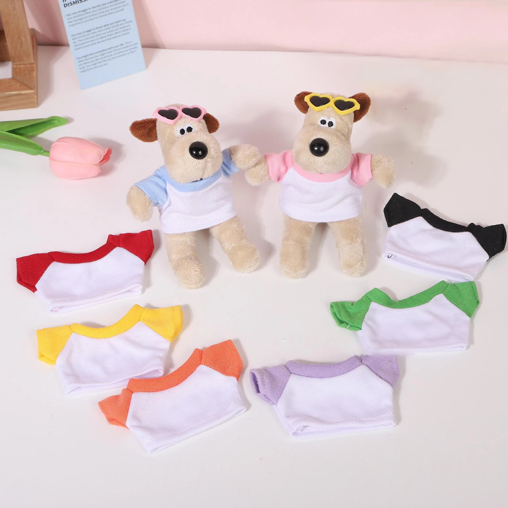 

Doll Clothes T-shirt for 10-15cm Cotton Doll Clothing Dress Up Trendy Accessories Cute Cartoon Doll Small Gift