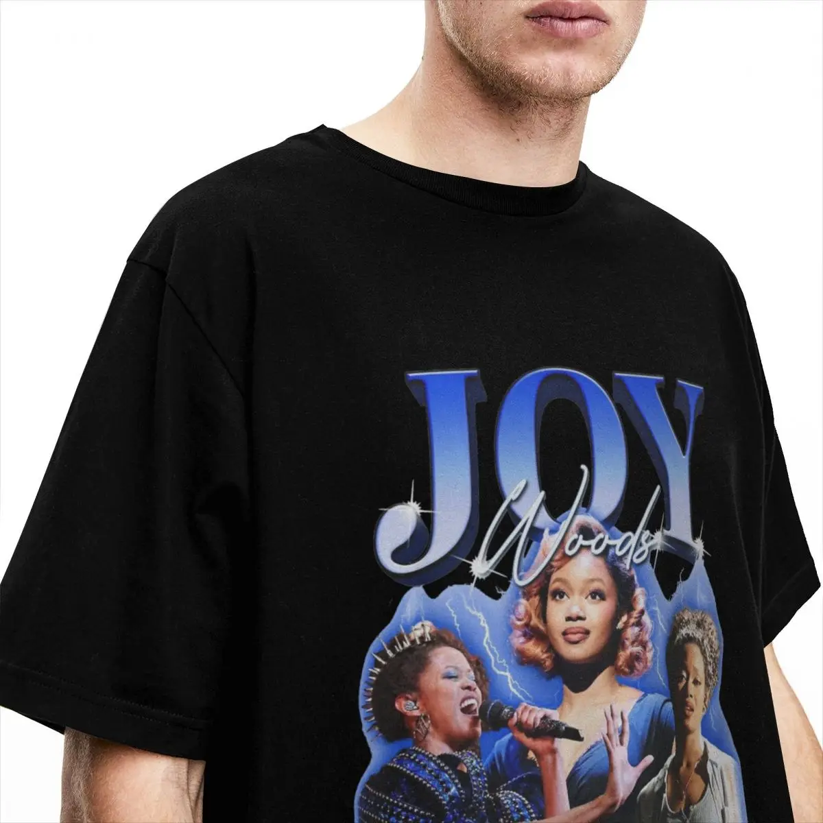 Vintage Joy Woods Bootleg Shirt Men Women's Cotton Novelty O Neck Unique Singer Actress Tees Short Sleeve Clothes All Seasons