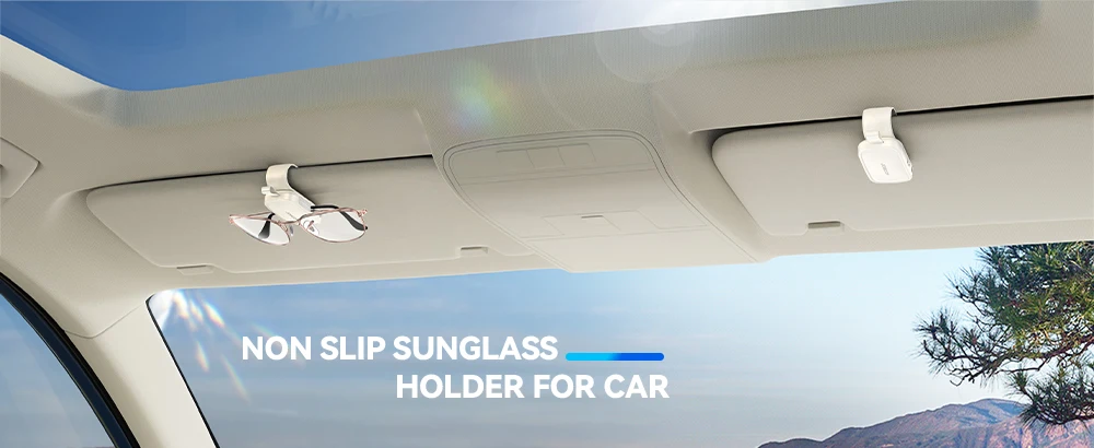 Joyroom Auto Sonnenblende Brillenhalter Universal Brillenclip Auto Sonnenbrillenhalter Karte Tickethalter für Autozubehör – Detail 4