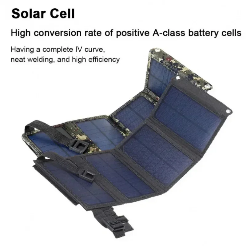 20W Foldable Portable Solar Panel Kit IP65 Waterproof Charger for Car Boat Caravan Camping Generator