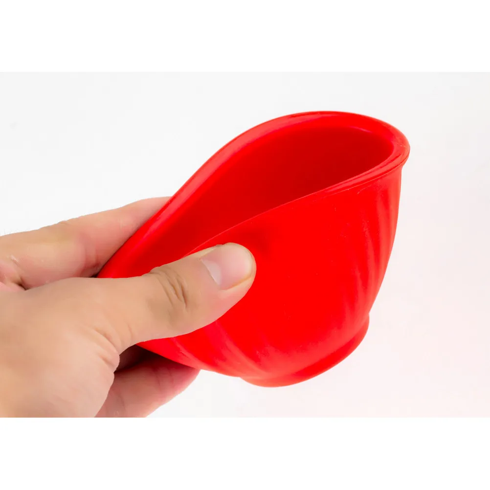 Red Silicone Facial Mask Bowl Anti-Drop Stable Mixing Tool for Home Use DIY Face Masks Beauty Utensil Prep Measuring