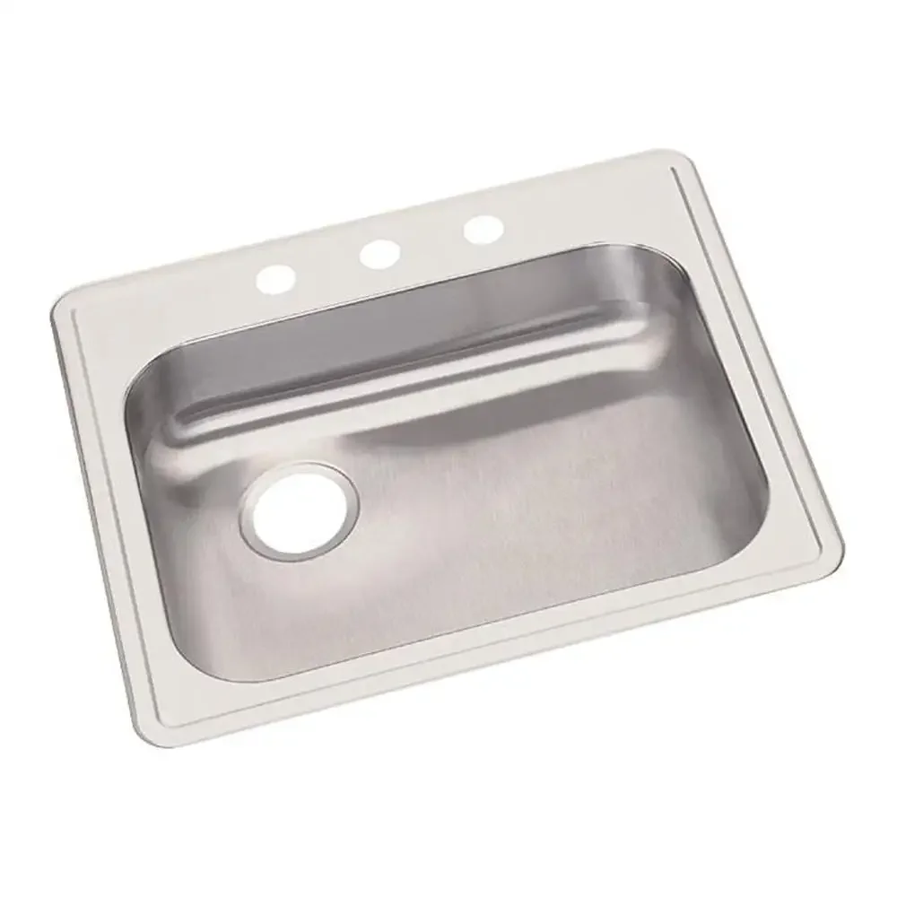 Stainless Steel Top-Mount Single Bowl Sink 25