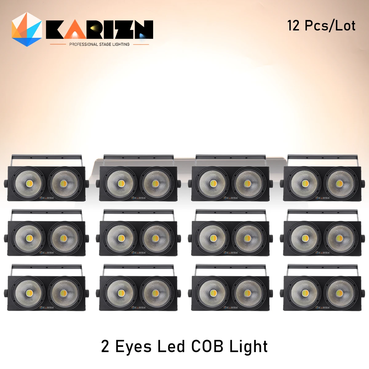 

No Tax 12Pcs Blinder Led Cob 2x100w Light Cold White/Warm White 2in1 COB LEDs Control Optional Individually 2x100W Audience