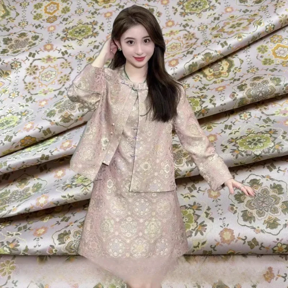 

Новая китайская жаккардовая ткань для жилетов, костюмов Ханьфу и Тан, театральных костюмов, парчовые ткани модного дизайна для шитья своими руками