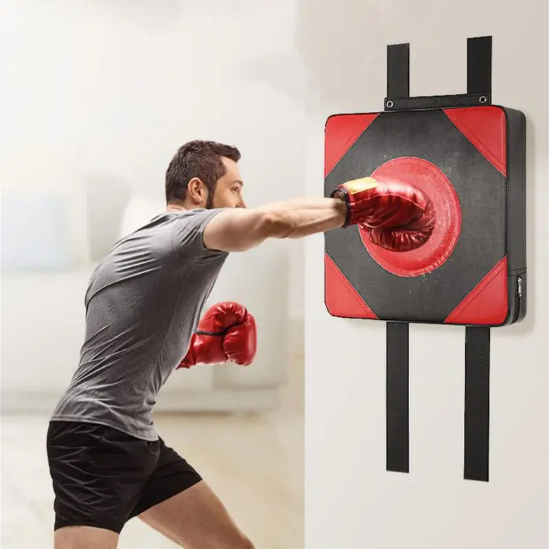 Punch Wall Pad Punch Wall Focus Target Pad Boxing Punching Pad Training Height Adjustable Leather Sports Martial Arts Fitness