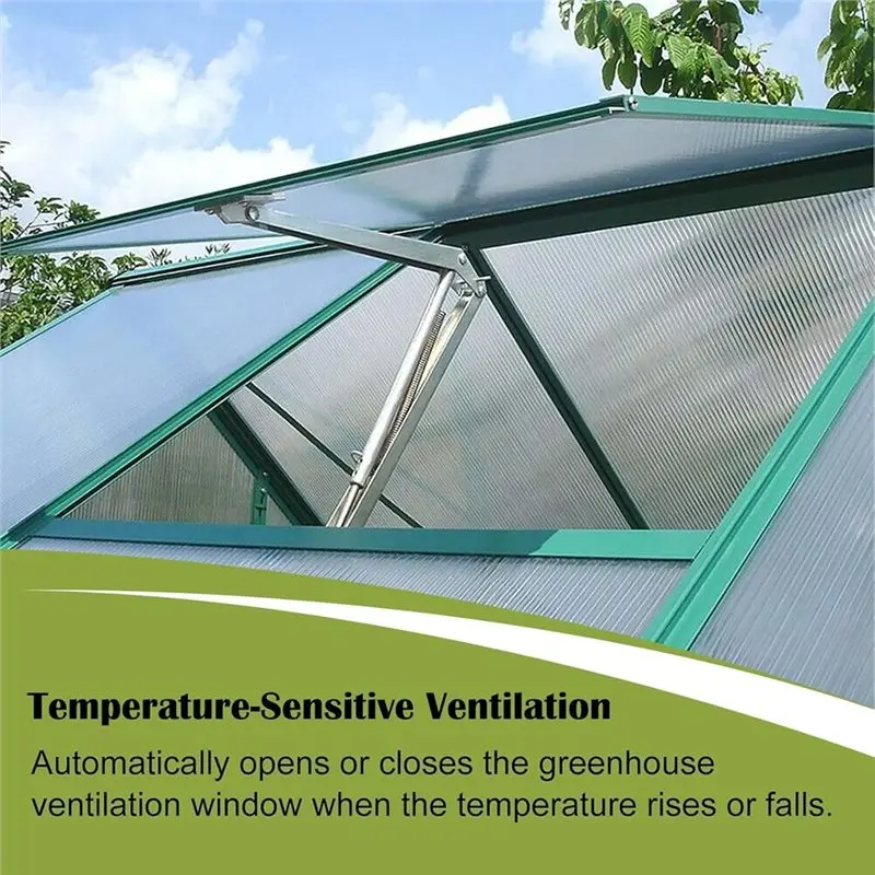 B23B Solar Powered Automatic Auto Roof Vent Opener 2PCS-Automatic Window Ventilation Kit For Greenhouse-Heat Sensitive