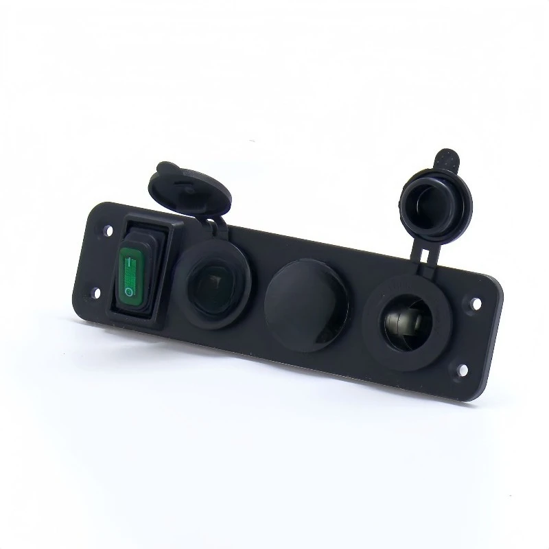 12-24V three-in-one multi-bit car modification combination panel universal multi-function dual USB