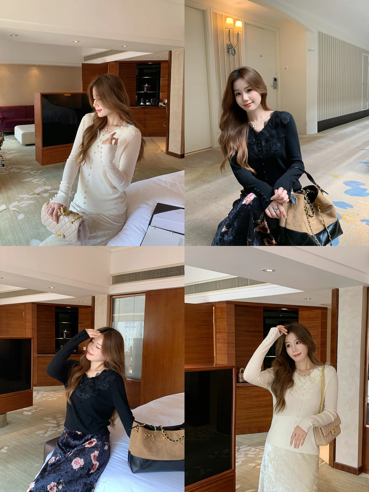 

Новый шерстяной вязаный свитер Benxe 00 с V-образным вырезом и кружевной отделкой, мягкий, стандартного кроя, с длинными рукавами, для повседневной носки (женский)