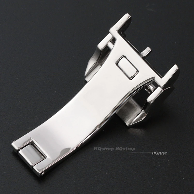 18mm Stainless Steel Buckle for IWC for Pilot Watch Metal Deployment Clasps Nylon Strap Rubber Leather Watchband Folding Clasp