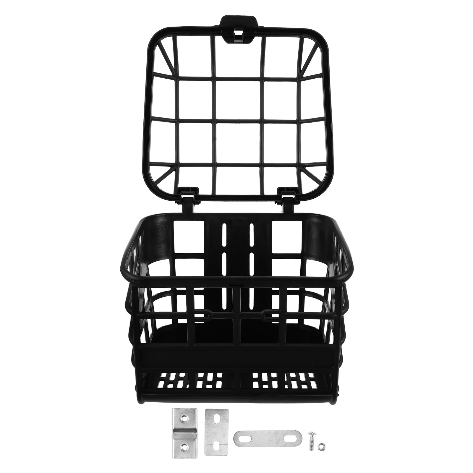 

Kid Bicycle Plastic Front Basket with Lid Handlebar for Groceries Vegetables Shopping Outdoor Cycling Accessories
