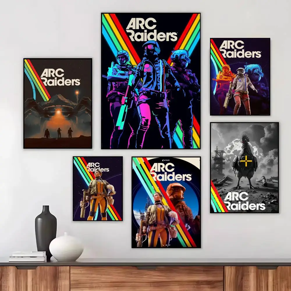 Shooting Game A-ARC Raiders Poster Wall Art Printed Decor Sticker Stylish Home Gift for Living Room Bedroom Corridor Cafe