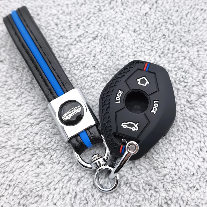 Silicone Car Key Case for BMW X3 X5 Z3 Z4 3 5 7 SERIES E38 E39 E46 E83 1998 - 2005 Keyless Protector Fob Cover Shell Accessories