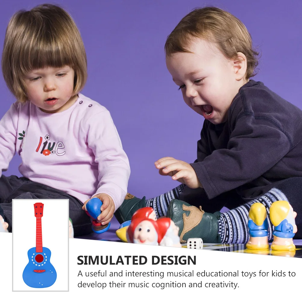 

1Pcs Guitar Educational Musical Instrument Plastic Kids Early Learning Creative Gift Stimulate Music Interest for Children