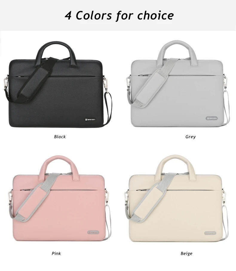 Brand Messenger Handbag Man Lady Laptop Bag 13,14,15.6,16 Inch Shoulder PU Leather Case For MacBook Notebook Computer PC