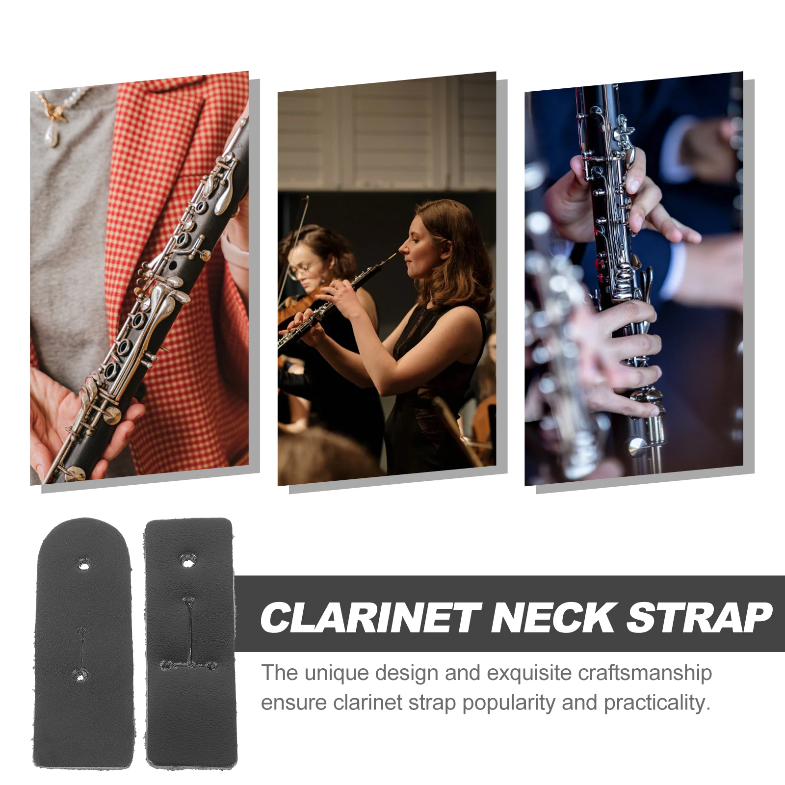 

2pcs Clarinet Neck Strap Thumb Tab Comfortable Small Music Supplies Sling Part Accessories Replacement Pad