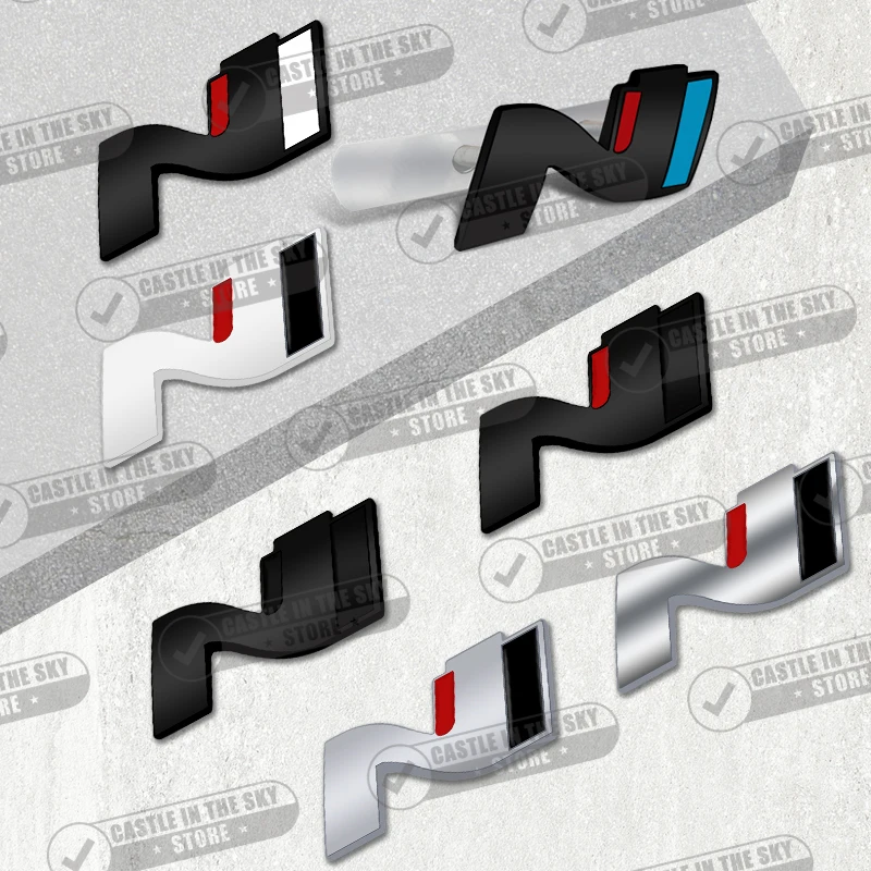 Pegatina de coche 3D con logotipo de Rendimiento N, insignia de rejilla delantera, calcomanía de Metal, emblema para Hyundai Nline Tucson IX25 IX35