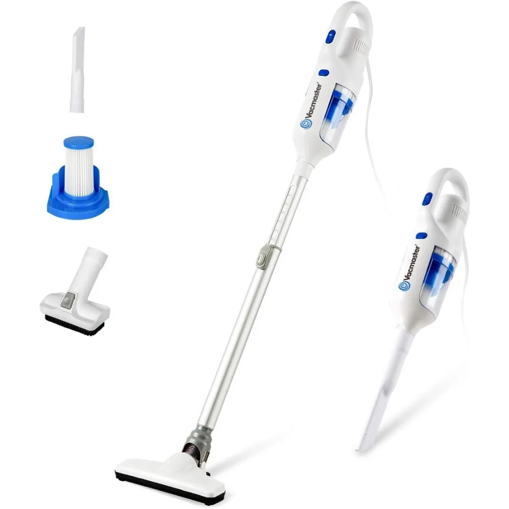 Corded Stick Vacuum Cleaner 2 in 1 Ultra-Lightweight 14Kpa Power Suction Handheld Vacuum Cleaner with Washable HEPA, White