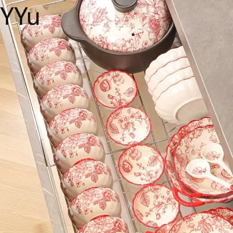 Aesthetic Unique Dinner Set Design Friendly Modern Italian Designer Dinnerware Sets Luxury Kitchen Bajilla Ceramica Dinnerware