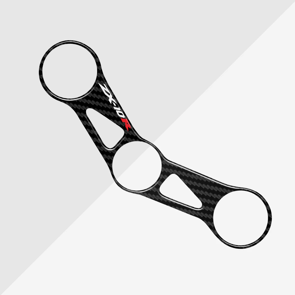 

3D Resin Motorcycle Carbon Fiber Stickers Top Triple Clamp Yoke Case for Kwasaki ZX10R ZX-10R 2004 2005