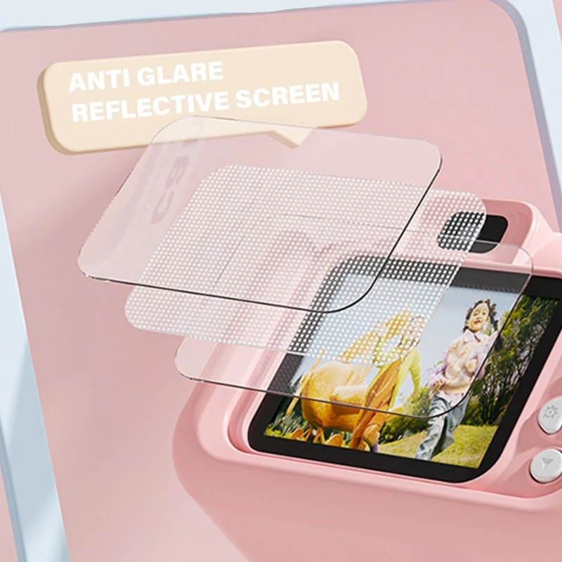 Appareil photo numérique à double objectif pour enfants, haute définition, enregistreur vidéo, transfert de données, dessin animé, animal, 1 ensemble