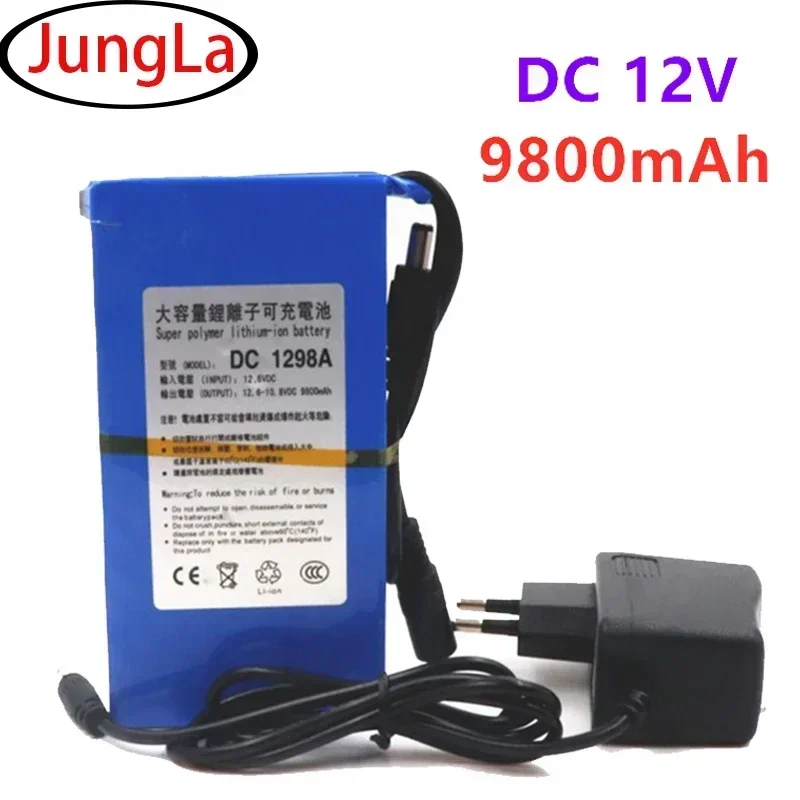 

2022 DC12980 12V 9800MAH Batterie Hohe Qualität Wiederaufladbare Tragbare Lithium-ionen DC1298A Mit US/EU Stecker