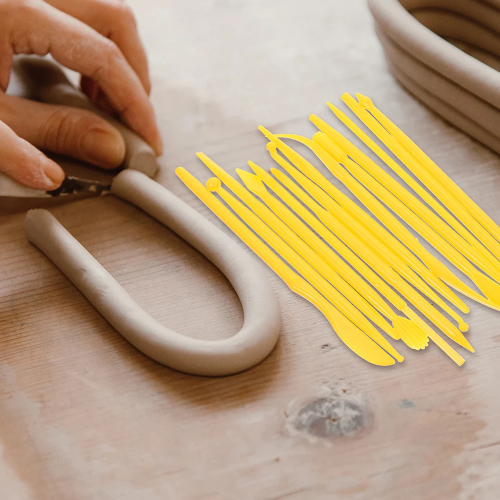 

14Pcs Polymer Clay Craft Tool Set Easy Clean Long Service Life Smooth Corners Safe Use Pottery Trimming Tools Air Dry Clay Glaze