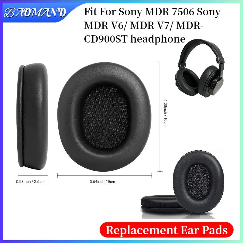 

Ear pads for Sony MDR 7506 Sony MDR V6/ MDR V7/ MDR-CD900ST replacement headphones Softer Protein Leather Earpads