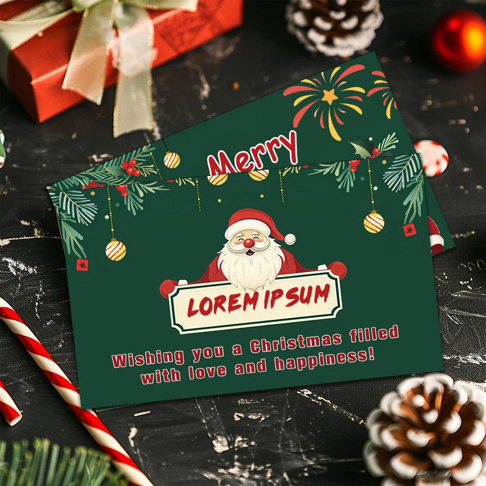 مجموعة بطاقات ملاحظات فارغة مكونة من 24 قطعة، بطاقات خدش سعيدة لعيد الميلاد، زينة للحفلات، هدايا عيد الميلاد، هدية عيد الميلاد للعام الجديد