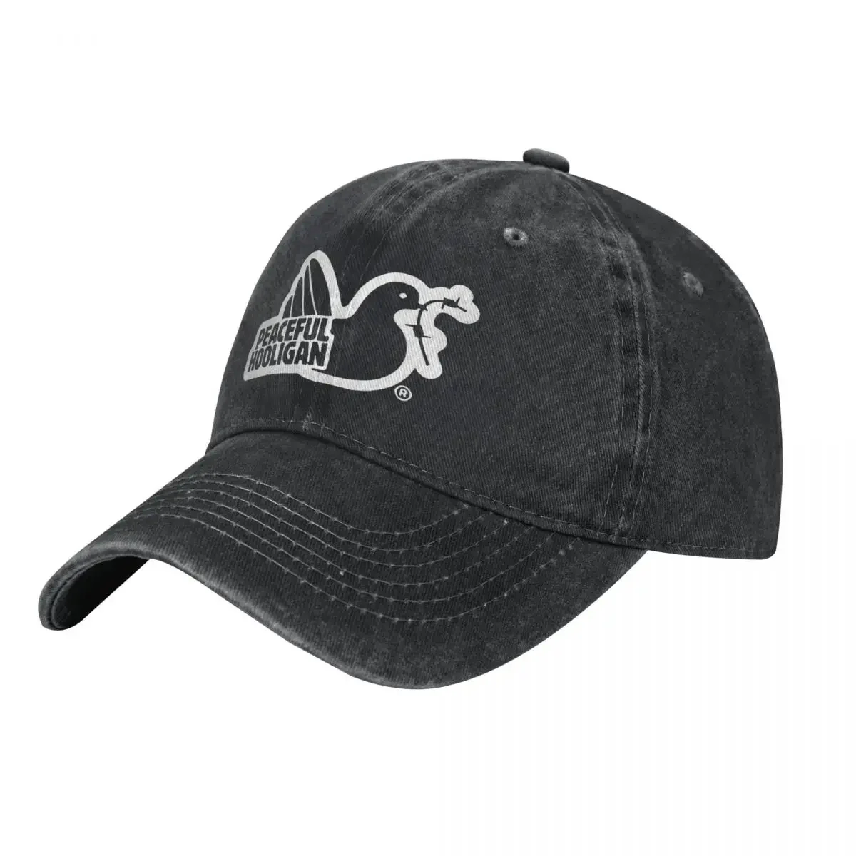 Peaceful Hooligan, Grafiskt Tryck, Svart Med Vitt denim Hat Lightweight Men's Hats Cap Man Summer