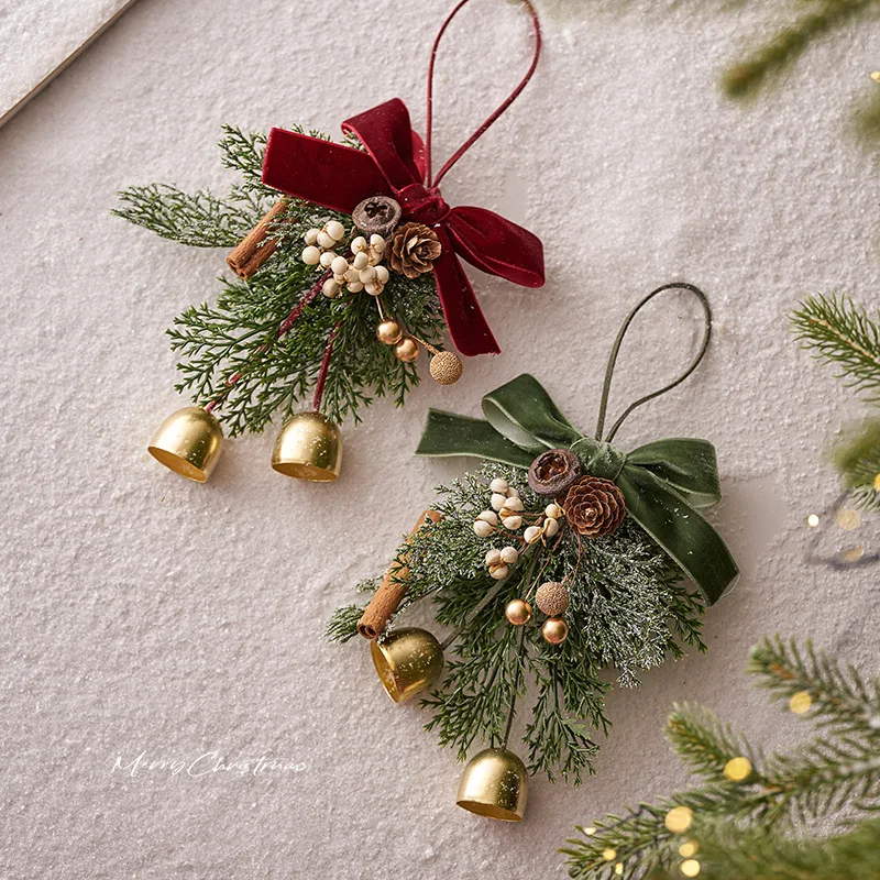 2025 New Christmas Decoration Bell Garland Pendant Christmas Tree Ornament Atmosphere Scene Small Pendant