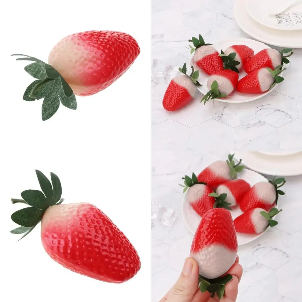 

Artificial Simulation Strawberry Fake Display Fruit Model House Kitchen high quality